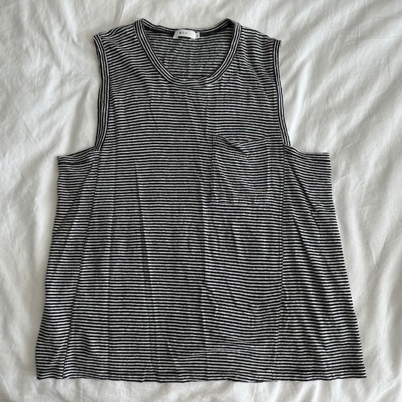 A.L.C. Sean Linen Muscle Tee - Picture 5 of 7